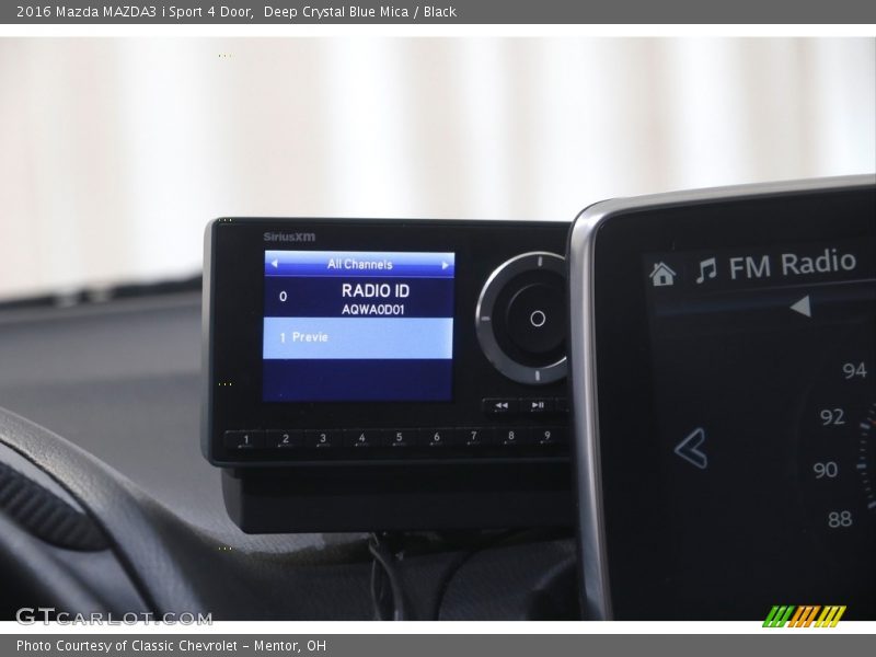Deep Crystal Blue Mica / Black 2016 Mazda MAZDA3 i Sport 4 Door