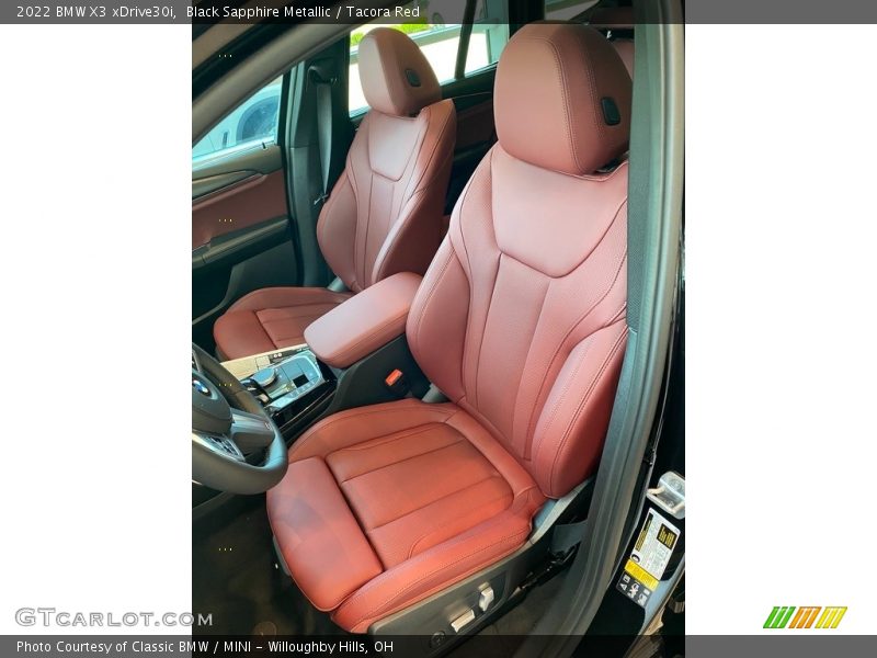 Black Sapphire Metallic / Tacora Red 2022 BMW X3 xDrive30i
