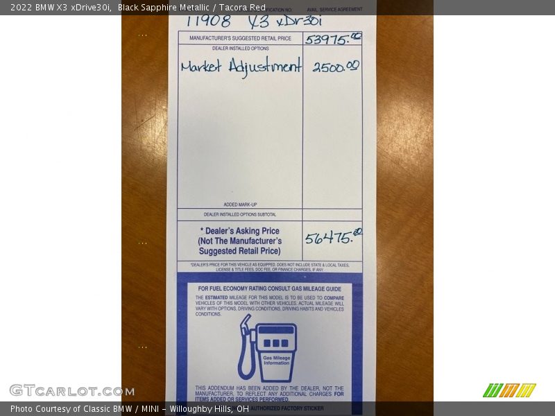 Black Sapphire Metallic / Tacora Red 2022 BMW X3 xDrive30i