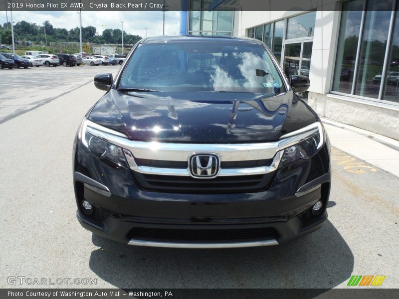 Crystal Black Pearl / Gray 2019 Honda Pilot EX AWD