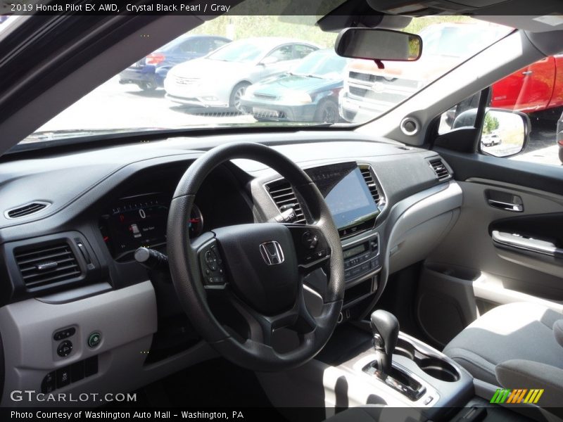 Crystal Black Pearl / Gray 2019 Honda Pilot EX AWD
