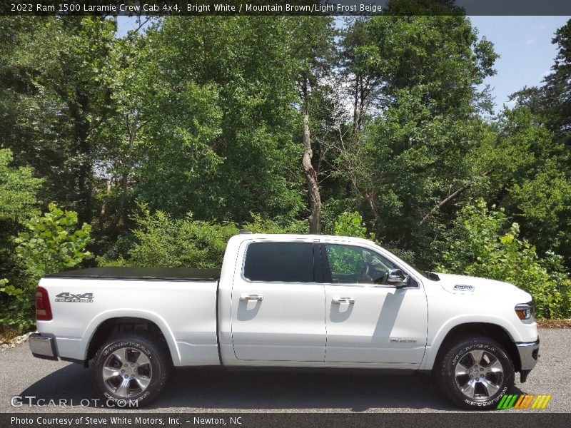 Bright White / Mountain Brown/Light Frost Beige 2022 Ram 1500 Laramie Crew Cab 4x4