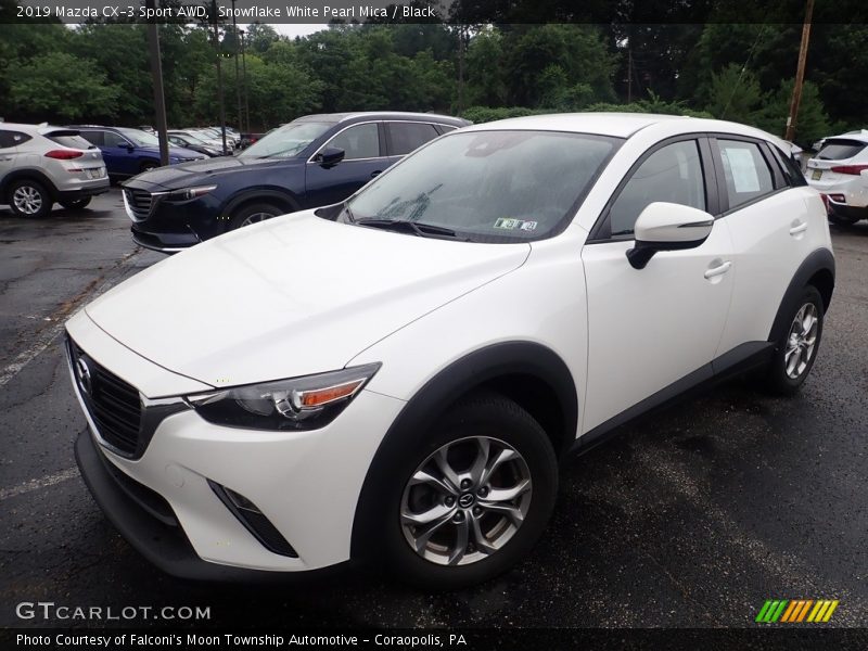 Snowflake White Pearl Mica / Black 2019 Mazda CX-3 Sport AWD