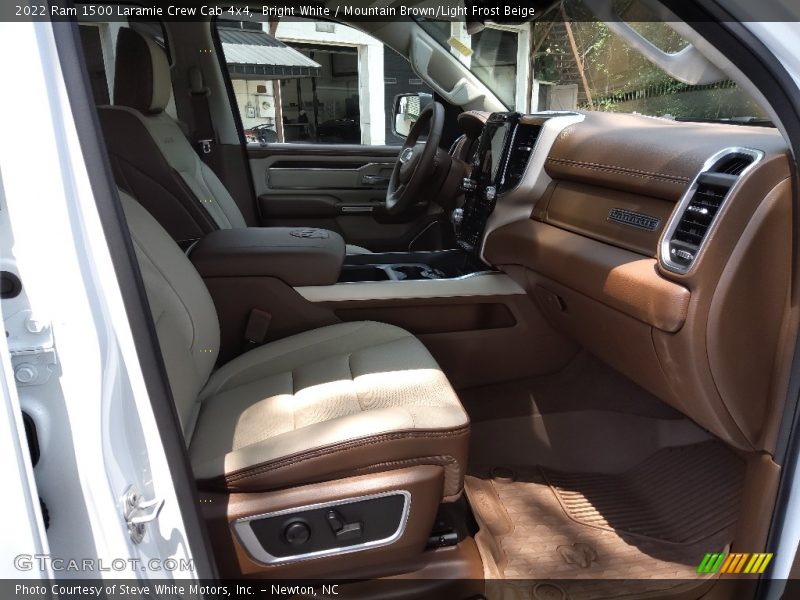 Bright White / Mountain Brown/Light Frost Beige 2022 Ram 1500 Laramie Crew Cab 4x4