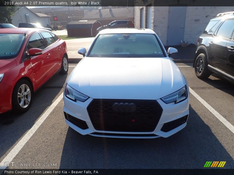 Ibis White / Black 2018 Audi A4 2.0T Premium quattro