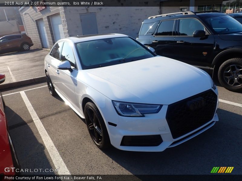Ibis White / Black 2018 Audi A4 2.0T Premium quattro