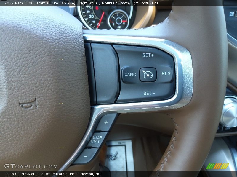 Bright White / Mountain Brown/Light Frost Beige 2022 Ram 1500 Laramie Crew Cab 4x4