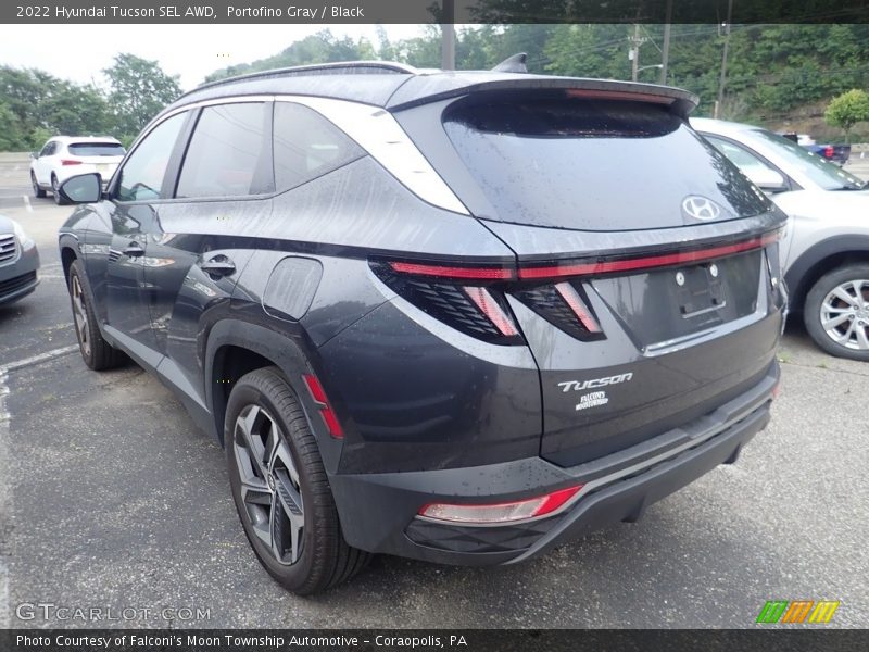 Portofino Gray / Black 2022 Hyundai Tucson SEL AWD