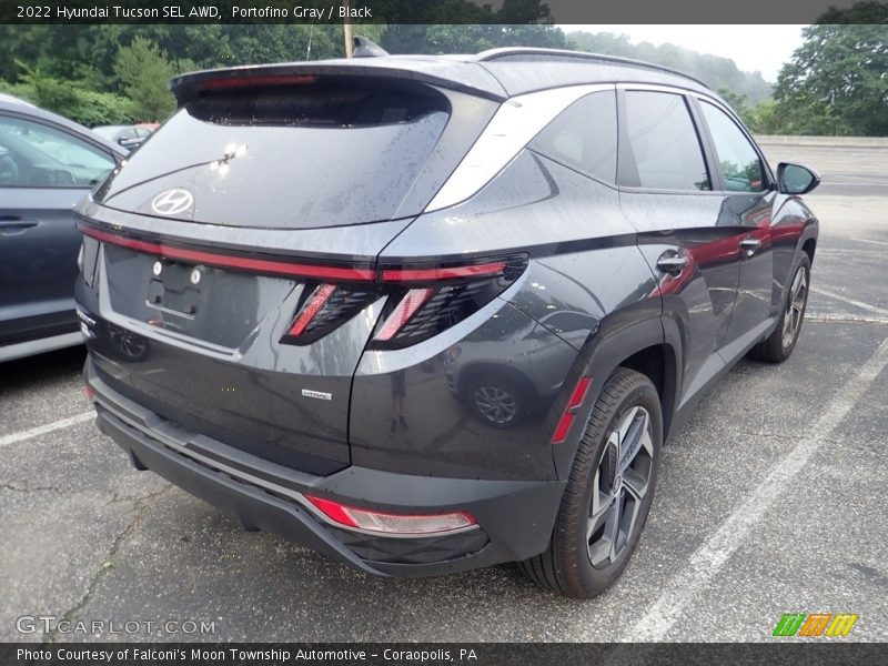 Portofino Gray / Black 2022 Hyundai Tucson SEL AWD