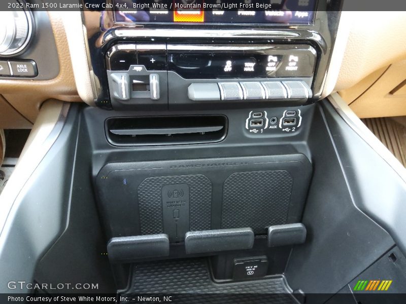 Bright White / Mountain Brown/Light Frost Beige 2022 Ram 1500 Laramie Crew Cab 4x4