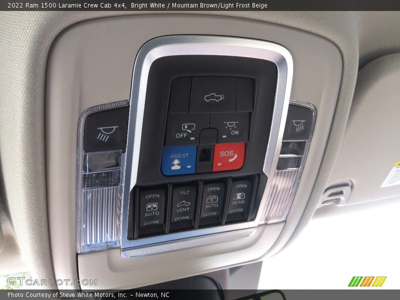 Bright White / Mountain Brown/Light Frost Beige 2022 Ram 1500 Laramie Crew Cab 4x4