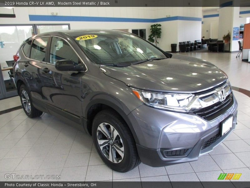 Modern Steel Metallic / Black 2019 Honda CR-V LX AWD