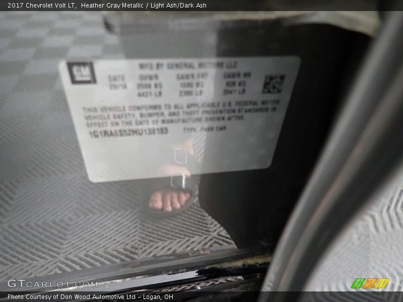 Heather Gray Metallic / Light Ash/Dark Ash 2017 Chevrolet Volt LT