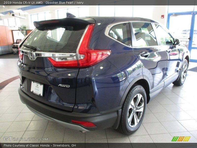 Obsidian Blue Pearl / Ivory 2019 Honda CR-V LX AWD