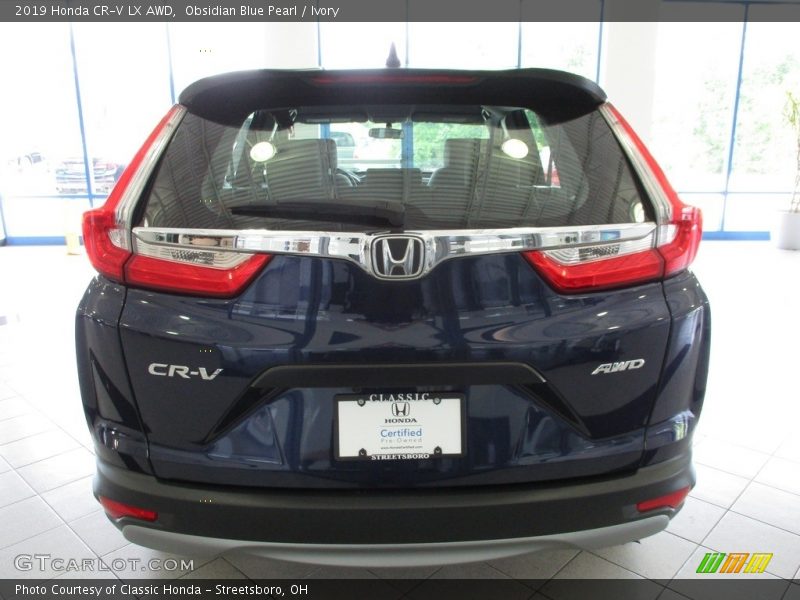 Obsidian Blue Pearl / Ivory 2019 Honda CR-V LX AWD