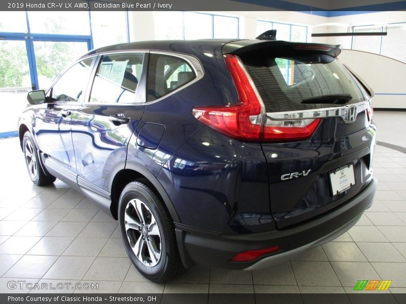 Obsidian Blue Pearl / Ivory 2019 Honda CR-V LX AWD