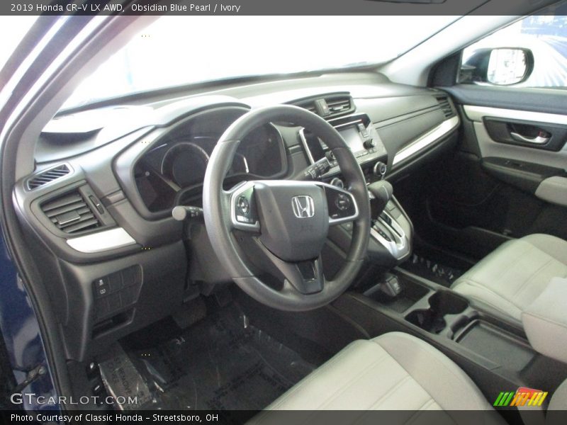 Obsidian Blue Pearl / Ivory 2019 Honda CR-V LX AWD