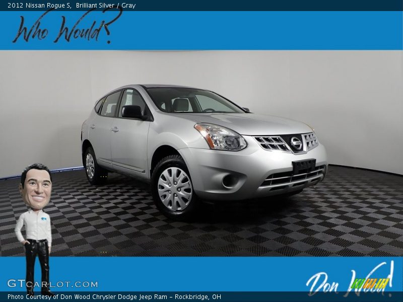 Brilliant Silver / Gray 2012 Nissan Rogue S