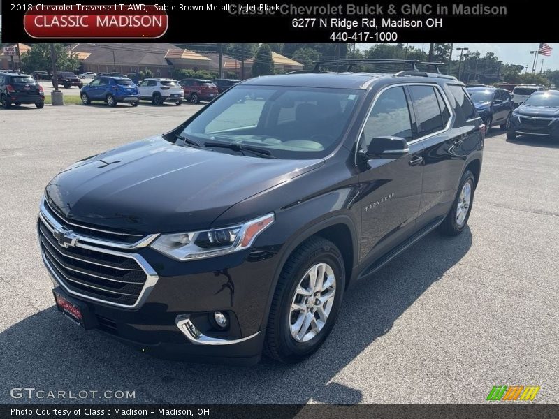 Sable Brown Metallic / Jet Black 2018 Chevrolet Traverse LT AWD