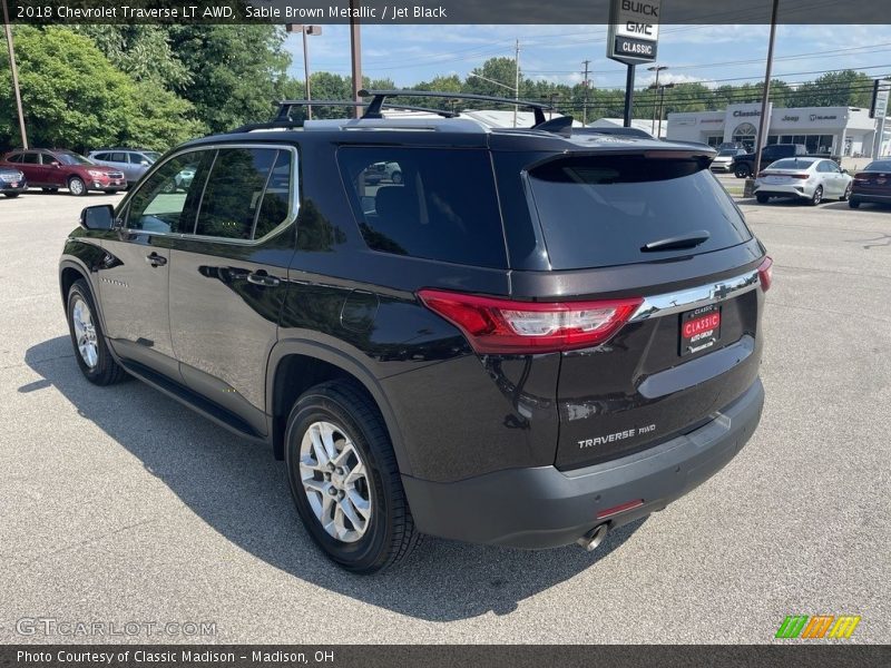 Sable Brown Metallic / Jet Black 2018 Chevrolet Traverse LT AWD