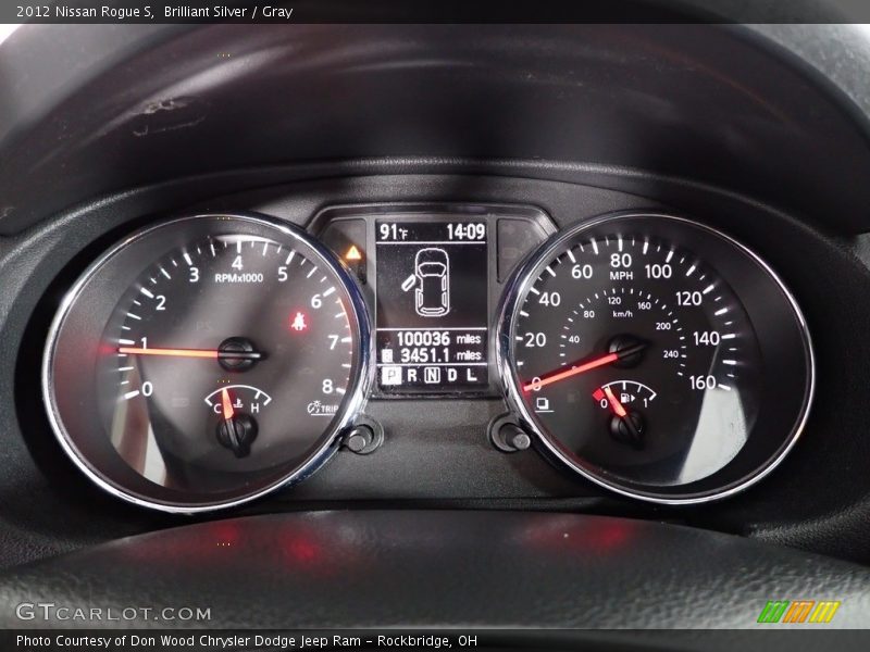 Brilliant Silver / Gray 2012 Nissan Rogue S