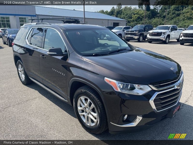 Sable Brown Metallic / Jet Black 2018 Chevrolet Traverse LT AWD