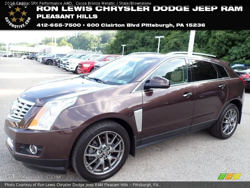 Cocoa Bronze Metallic / Shale/Brownstone 2016 Cadillac SRX Performance AWD