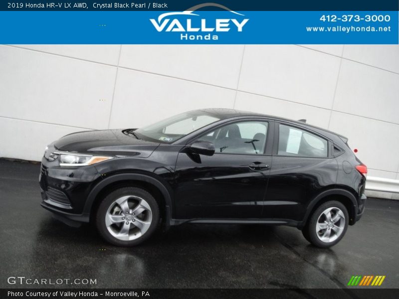 Crystal Black Pearl / Black 2019 Honda HR-V LX AWD