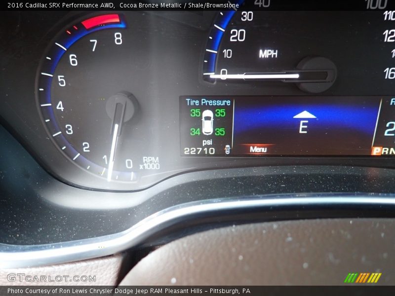 Cocoa Bronze Metallic / Shale/Brownstone 2016 Cadillac SRX Performance AWD