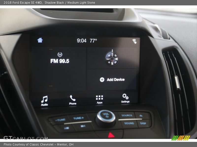 Shadow Black / Medium Light Stone 2018 Ford Escape SE 4WD