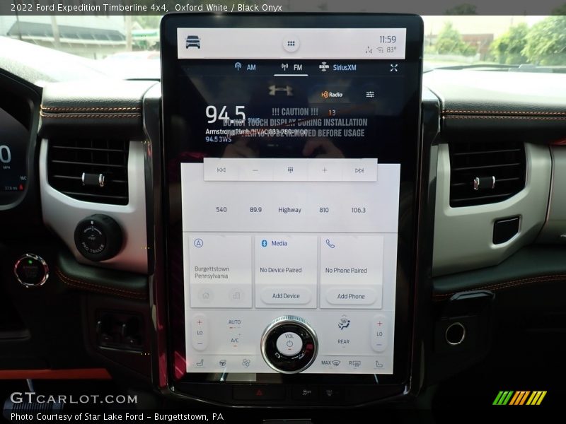 Oxford White / Black Onyx 2022 Ford Expedition Timberline 4x4