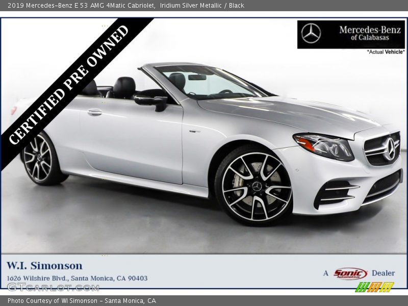 Iridium Silver Metallic / Black 2019 Mercedes-Benz E 53 AMG 4Matic Cabriolet