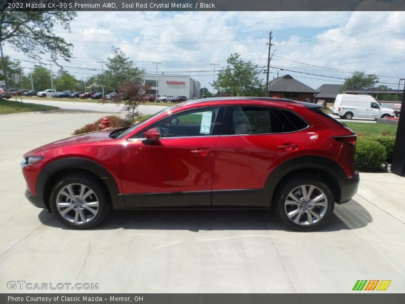 Soul Red Crystal Metallic / Black 2022 Mazda CX-30 S Premium AWD