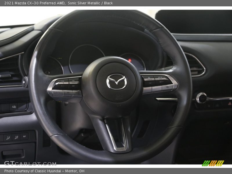 Sonic Silver Metallic / Black 2021 Mazda CX-30 Preferred AWD