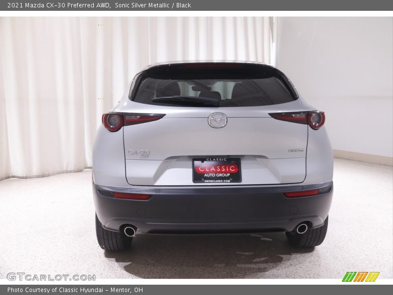 Sonic Silver Metallic / Black 2021 Mazda CX-30 Preferred AWD