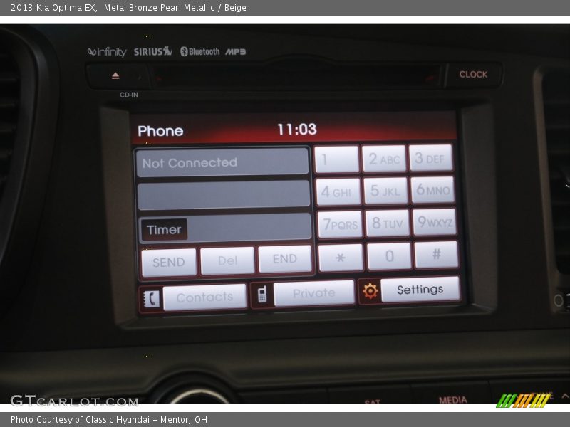 Metal Bronze Pearl Metallic / Beige 2013 Kia Optima EX