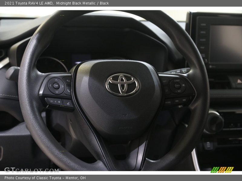 Midnight Black Metallic / Black 2021 Toyota RAV4 LE AWD