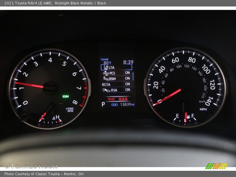 Midnight Black Metallic / Black 2021 Toyota RAV4 LE AWD