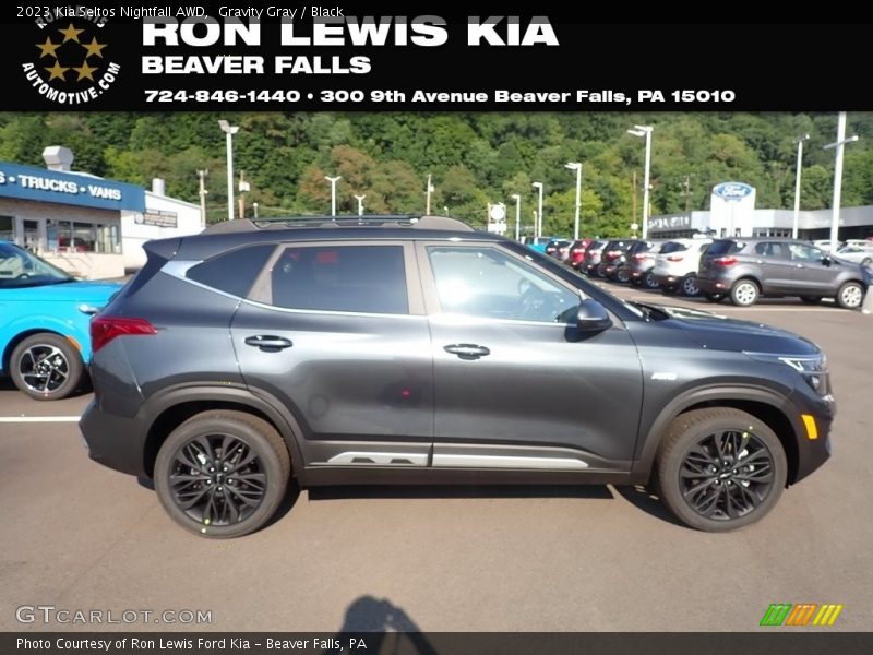 Gravity Gray / Black 2023 Kia Seltos Nightfall AWD
