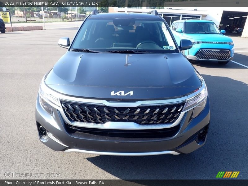 Gravity Gray / Black 2023 Kia Seltos Nightfall AWD