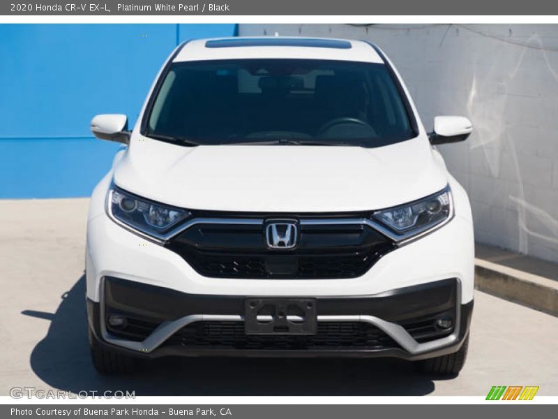 Platinum White Pearl / Black 2020 Honda CR-V EX-L