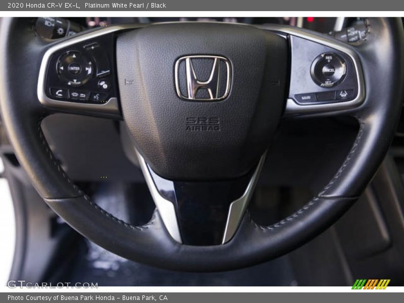 Platinum White Pearl / Black 2020 Honda CR-V EX-L