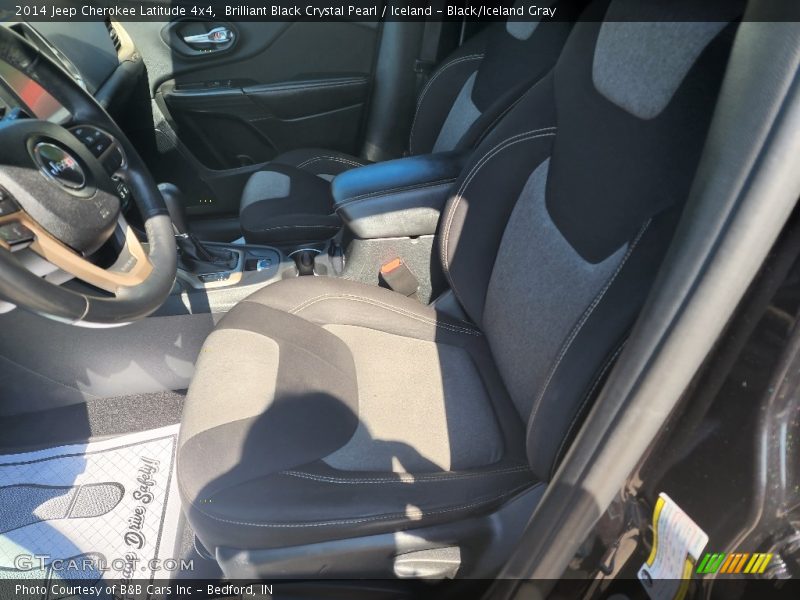 Brilliant Black Crystal Pearl / Iceland - Black/Iceland Gray 2014 Jeep Cherokee Latitude 4x4
