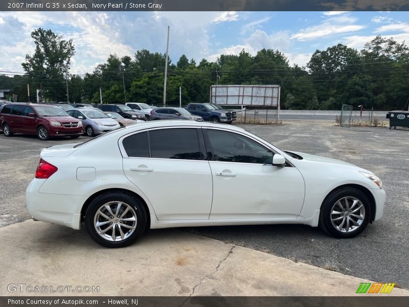 Ivory Pearl / Stone Gray 2007 Infiniti G 35 x Sedan
