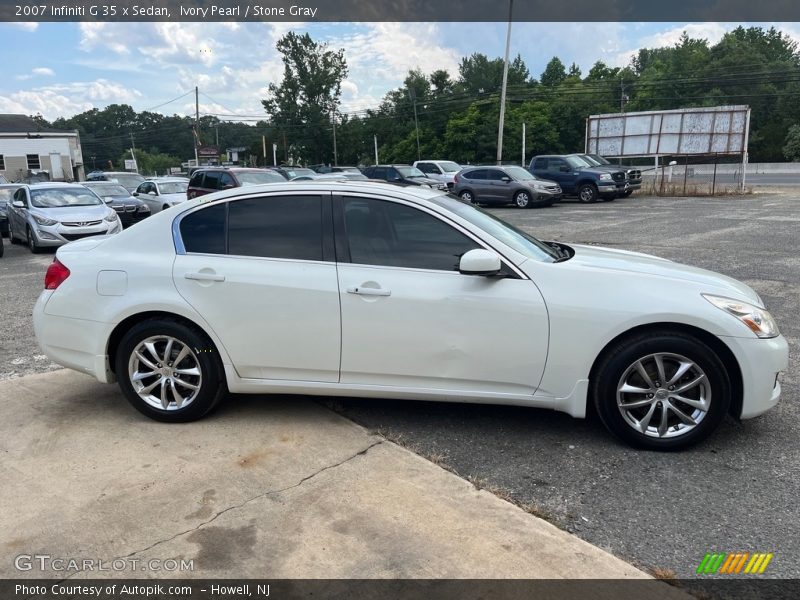 Ivory Pearl / Stone Gray 2007 Infiniti G 35 x Sedan