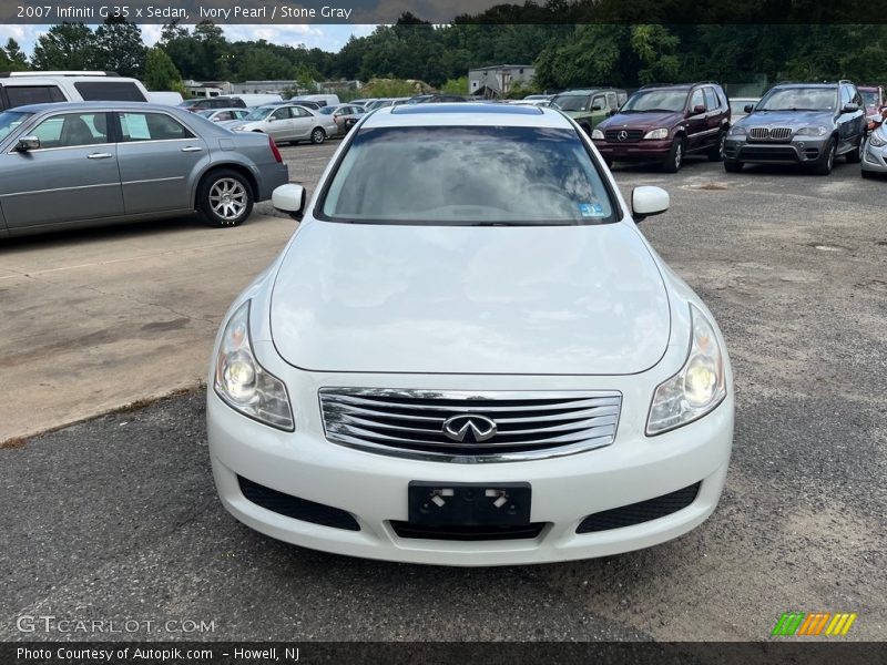 Ivory Pearl / Stone Gray 2007 Infiniti G 35 x Sedan