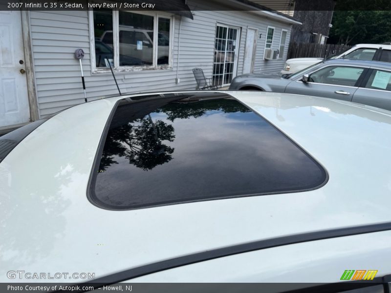 Ivory Pearl / Stone Gray 2007 Infiniti G 35 x Sedan