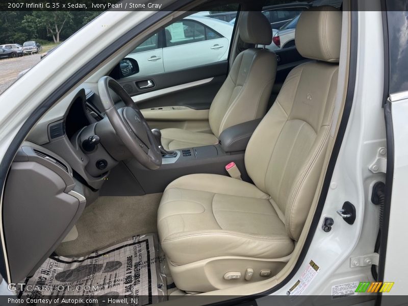 Ivory Pearl / Stone Gray 2007 Infiniti G 35 x Sedan