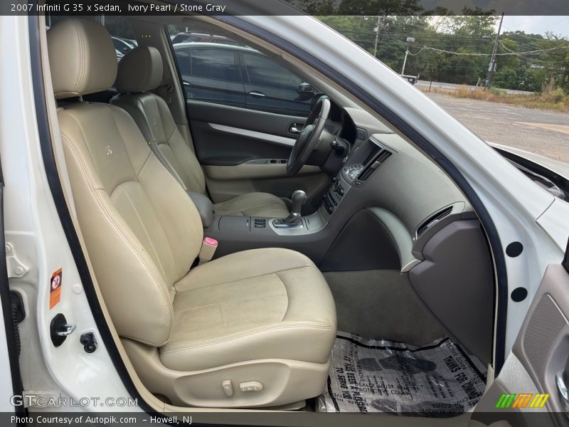 Ivory Pearl / Stone Gray 2007 Infiniti G 35 x Sedan