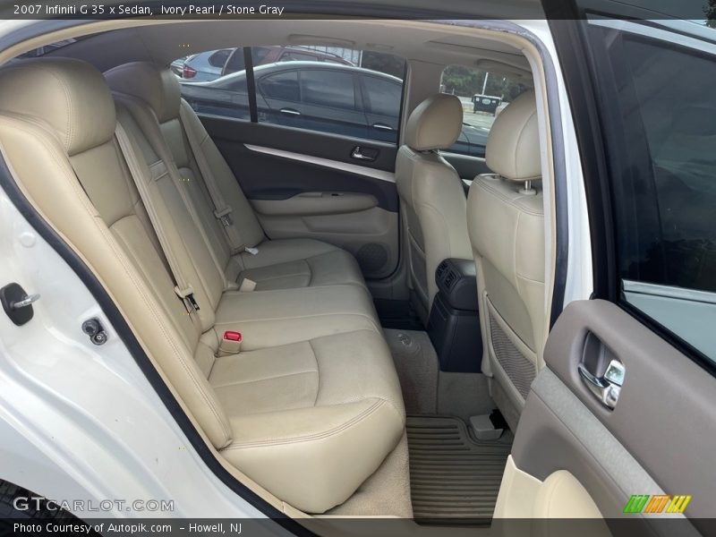 Ivory Pearl / Stone Gray 2007 Infiniti G 35 x Sedan